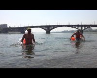 Экстремалы проплыли по Ангаре 10 км без гидрокостюмов